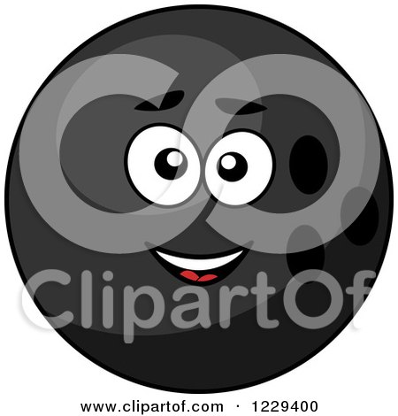 Clipart of a Happy Bowling Ball Character - Royalty Free Vector Illustration by Vector Tradition SM