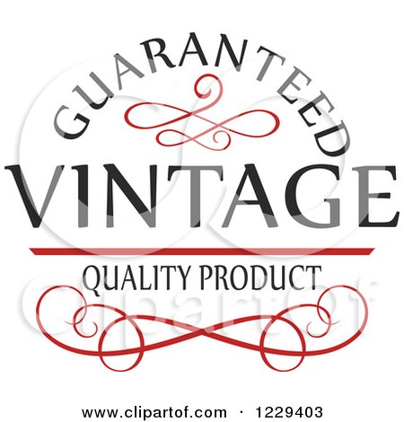 Clipart of a Vintage Premium Quality Guarantee Label 6 - Royalty Free Vector Illustration by Vector Tradition SM