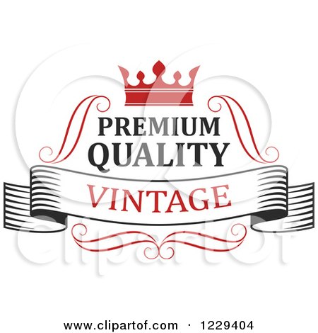 Clipart of a Vintage Premium Quality Guarantee Label 4 - Royalty Free Vector Illustration by Vector Tradition SM