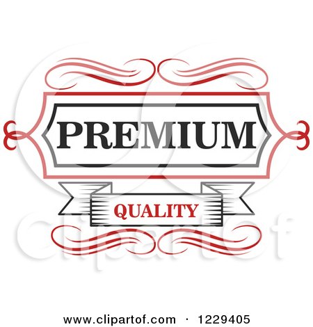 Clipart of a Vintage Premium Quality Guarantee Label 3 - Royalty Free Vector Illustration by Vector Tradition SM