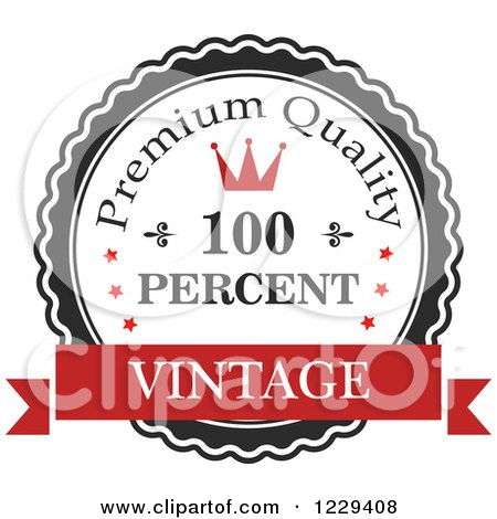 Clipart of a Vintage Premium Quality Guarantee Label 2 - Royalty Free Vector Illustration by Vector Tradition SM