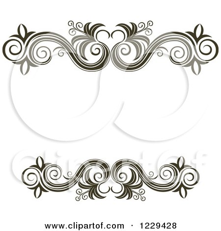 Clipart of a Dark Brown Ornate Frame 3 - Royalty Free Vector Illustration by Vector Tradition SM