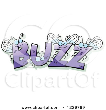 Clipart of Insects Forming the Word BUZZ - Royalty Free Vector Illustration by Cory Thoman