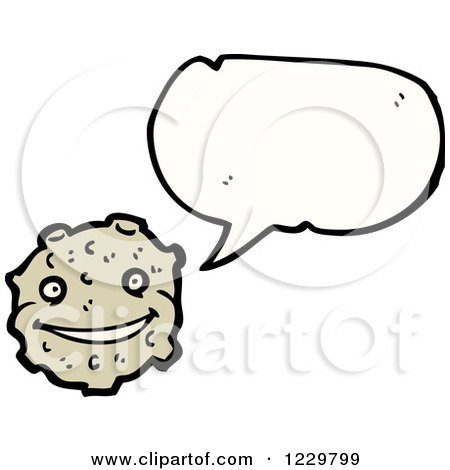 Clipart of a Talking Asteroid - Royalty Free Vector Illustration by lineartestpilot