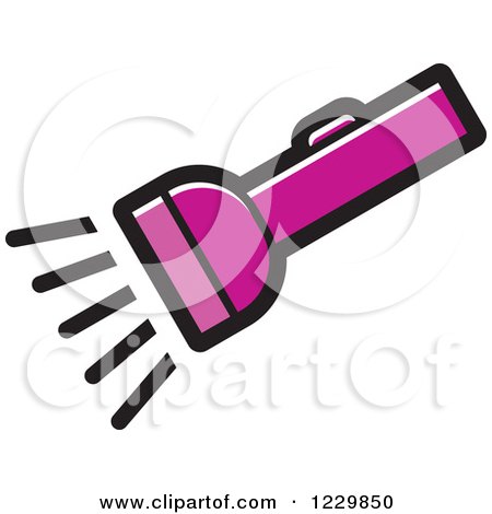 Clipart of a Purple Flashlight Icon - Royalty Free Vector Illustration by Lal Perera