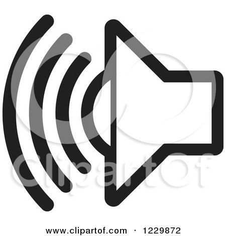 Clipart of a Black and White Speaker Icon - Royalty Free Vector Illustration by Lal Perera