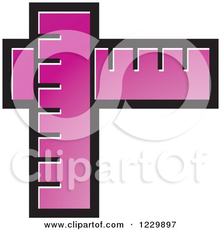 Clipart of a Purple Rulers Icon - Royalty Free Vector Illustration by Lal Perera