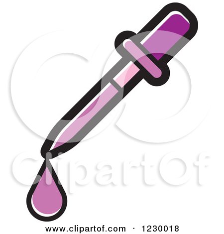 Clipart of a Purple Eye Dropper Icon - Royalty Free Vector Illustration by Lal Perera