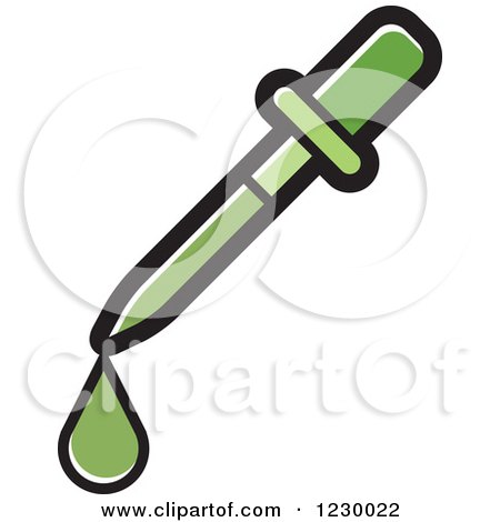 Clipart of a Green Eye Dropper Icon - Royalty Free Vector Illustration by Lal Perera