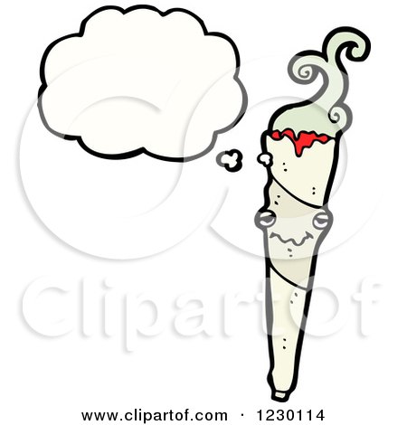 Clipart of a Thinking Doobie - Royalty Free Vector Illustration by lineartestpilot