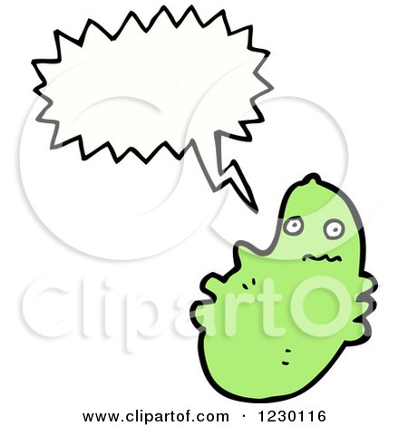 Clipart of a Talking Amoeba - Royalty Free Vector Illustration by lineartestpilot