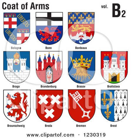 Clipart of Coats of Arms 4 - Royalty Free Vector Illustration by dero