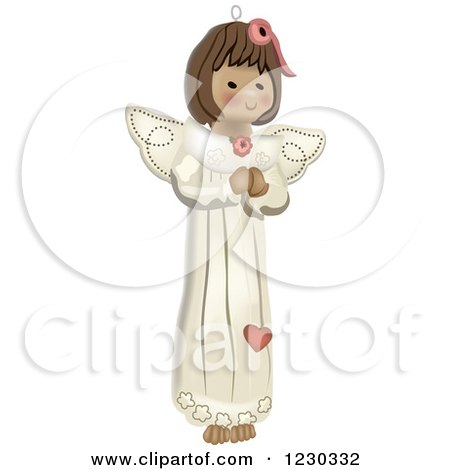 Clipart of a Christmas Angel Girl - Royalty Free Vector Illustration by dero