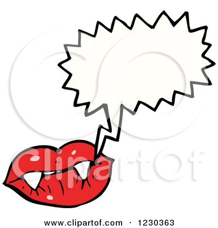 Clipart of a Talking Vampiress Mouth - Royalty Free Vector Illustration by lineartestpilot