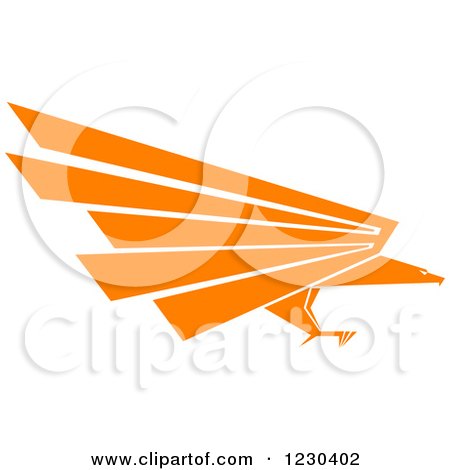 Clipart of a Profiled Orange Eagle - Royalty Free Vector Illustration by Vector Tradition SM