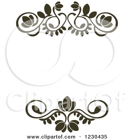 Clipart of a Brown Ornate Frame - Royalty Free Vector Illustration by Vector Tradition SM