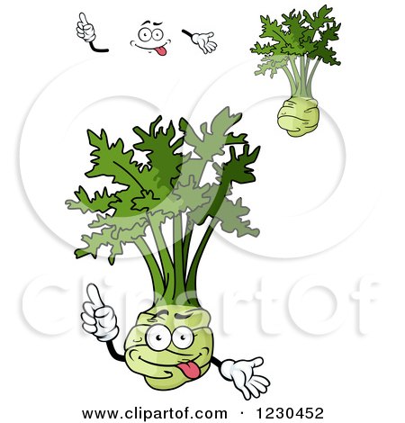 Clipart of a Celery Plant Mascot - Royalty Free Vector Illustration by Vector Tradition SM