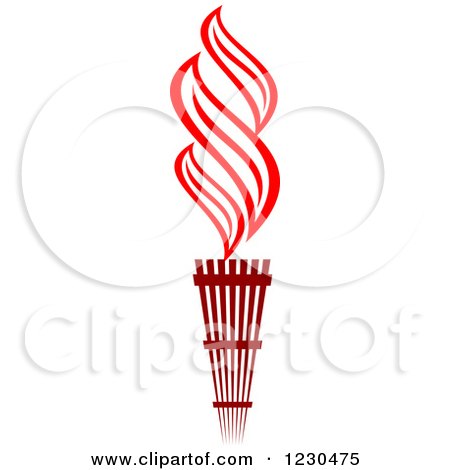 Clipart of a Flaming Red Torch 15 - Royalty Free Vector Illustration by Vector Tradition SM