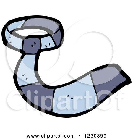 Clipart of a Blue Business Tie - Royalty Free Vector Illustration by lineartestpilot