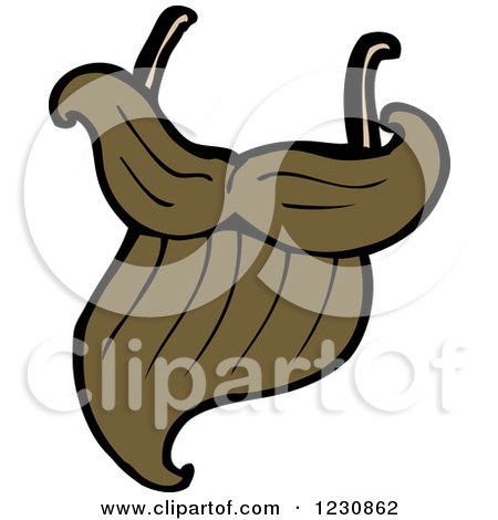 Clipart of a Mustache - Royalty Free Vector Illustration by lineartestpilot