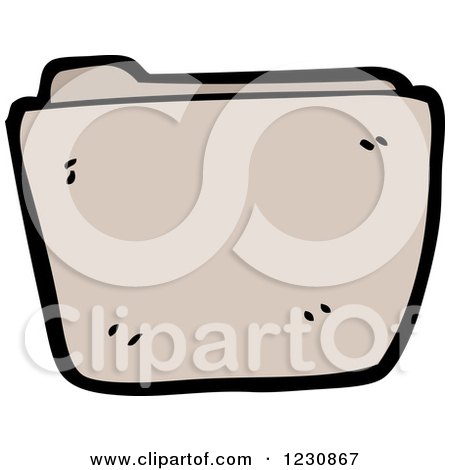 Clipart of a Brown File - Royalty Free Vector Illustration by lineartestpilot