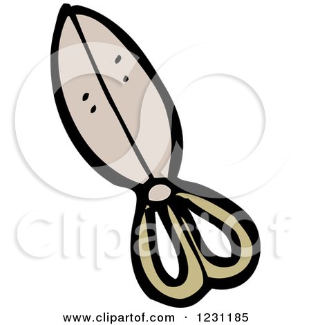 Clipart of a Pair of Scissors - Royalty Free Vector Illustration by lineartestpilot
