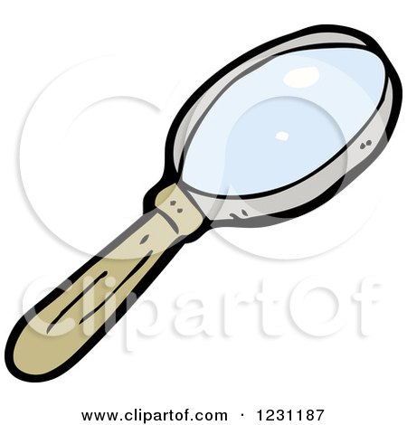 Clipart of a Magnifying Glass - Royalty Free Vector Illustration by lineartestpilot