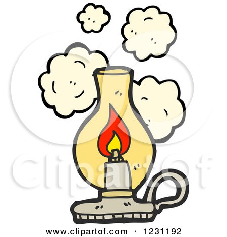 Clipart of a Dusty Lamp - Royalty Free Vector Illustration by lineartestpilot