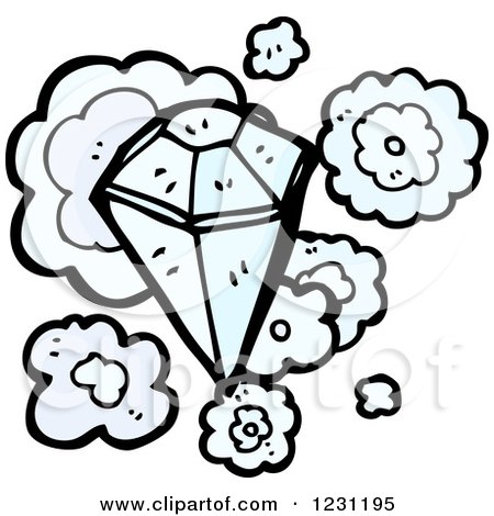 Clipart of a Dusty Diamond - Royalty Free Vector Illustration by lineartestpilot