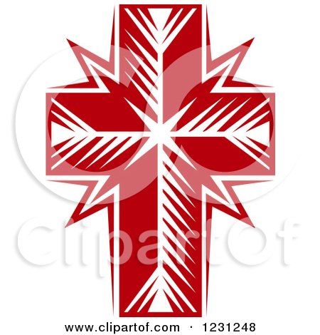 Clipart of a Red Cross 2 - Royalty Free Vector Illustration by Vector Tradition SM