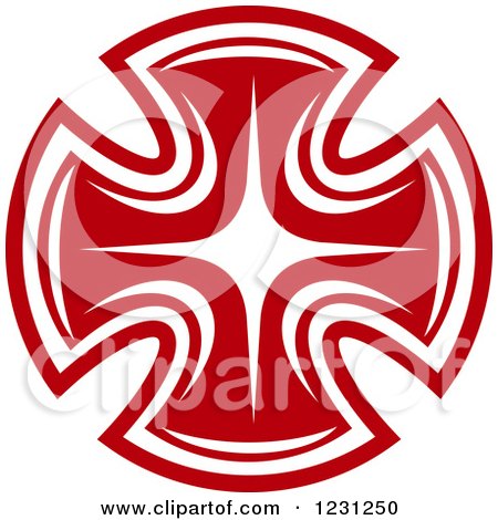 Clipart of a Celtic Red Cross 3 - Royalty Free Vector Illustration by Vector Tradition SM