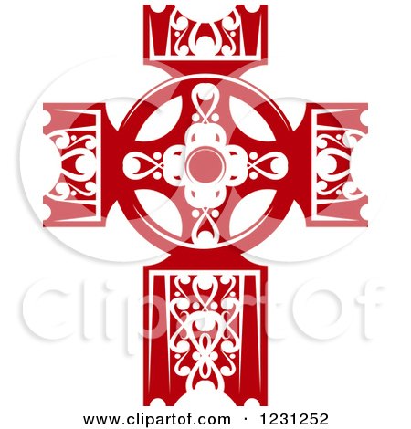 Clipart of a Red Cross 9 - Royalty Free Vector Illustration by Vector Tradition SM