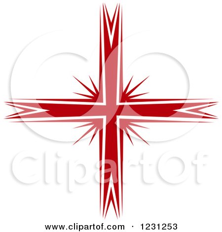 Clipart of a Red Cross 10 - Royalty Free Vector Illustration by Vector Tradition SM