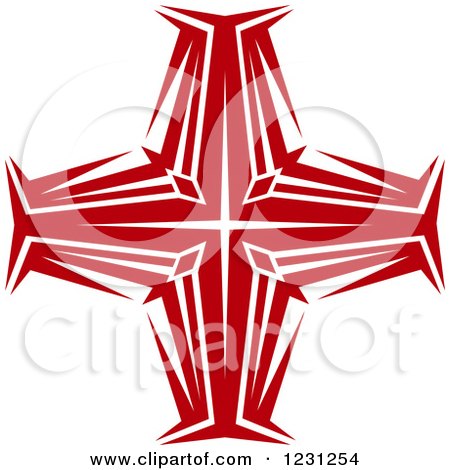 Clipart of a Red Cross 11 - Royalty Free Vector Illustration by Vector Tradition SM