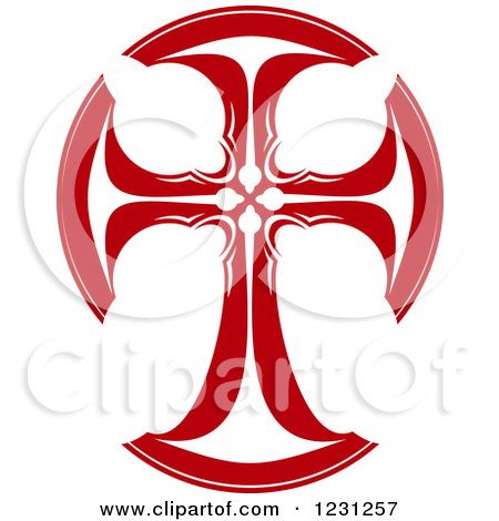 Clipart of a Red Cross 12 - Royalty Free Vector Illustration by Vector Tradition SM