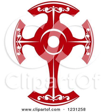 Clipart of a Red Cross 13 - Royalty Free Vector Illustration by Vector Tradition SM