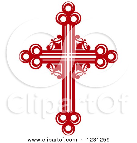 Clipart of a Red Cross 6 - Royalty Free Vector Illustration by Vector Tradition SM