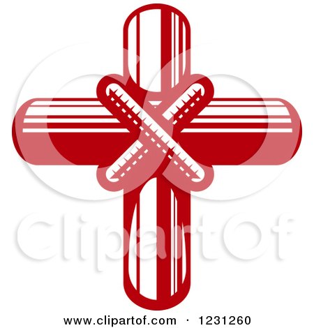 Clipart of a Red Cross 7 - Royalty Free Vector Illustration by Vector Tradition SM
