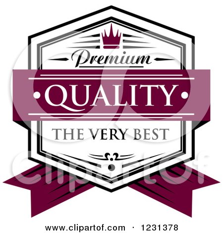 Clipart of a Premium Quality the Very Best Shield - Royalty Free Vector Illustration by Vector Tradition SM