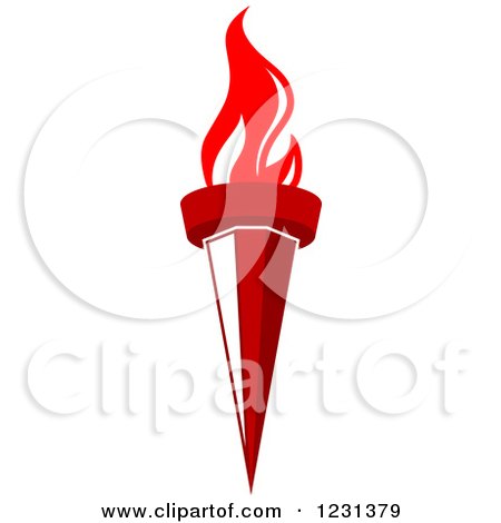 Clipart of a Flaming Red Torch 16 - Royalty Free Vector Illustration by Vector Tradition SM