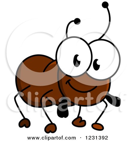 Clipart of a Happy Ant - Royalty Free Vector Illustration by Vector Tradition SM