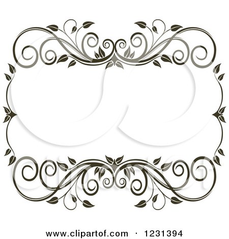 Clipart of a Dark Brown Ornate Frame 4 - Royalty Free Vector Illustration by Vector Tradition SM
