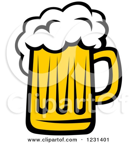 Clipart of a Frothy Mug of Beer 2 - Royalty Free Vector Illustration by Vector Tradition SM