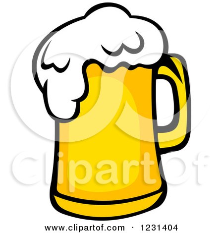 Clipart of a Frothy Mug of Beer - Royalty Free Vector Illustration by Vector Tradition SM