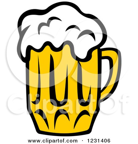 Clipart of a Frothy Mug of Beer 9 - Royalty Free Vector Illustration by Vector Tradition SM