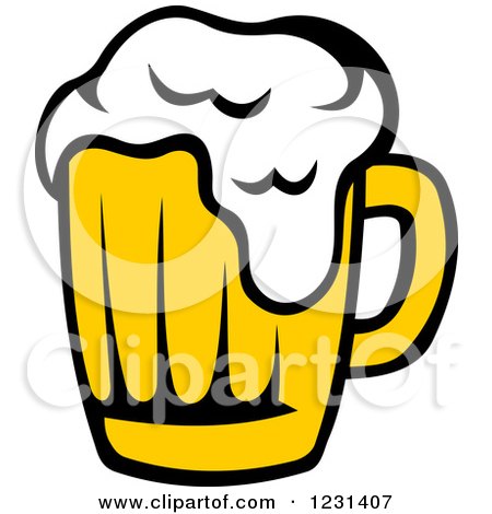 Clipart of a Frothy Mug of Beer 7 - Royalty Free Vector Illustration by Vector Tradition SM