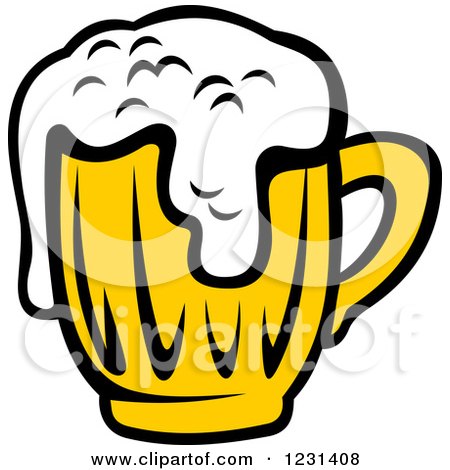 Clipart of a Frothy Mug of Beer 8 - Royalty Free Vector Illustration by Vector Tradition SM