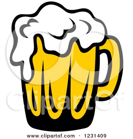 Clipart of a Frothy Mug of Beer 6 - Royalty Free Vector Illustration by Vector Tradition SM