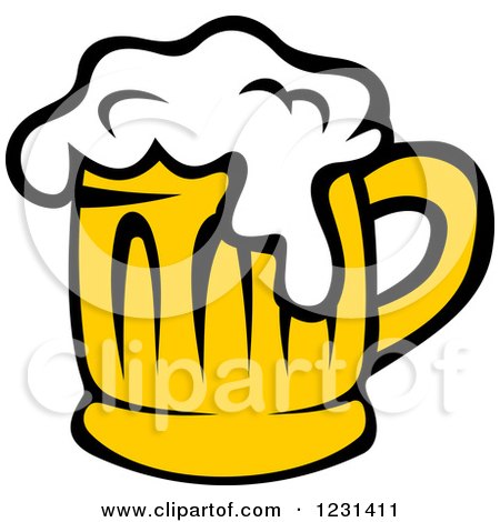 Clipart of a Frothy Mug of Beer 14 - Royalty Free Vector Illustration by Vector Tradition SM
