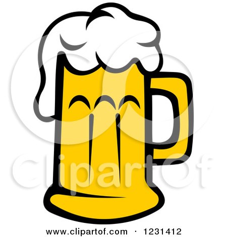 Clipart of a Frothy Mug of Beer 4 - Royalty Free Vector Illustration by Vector Tradition SM